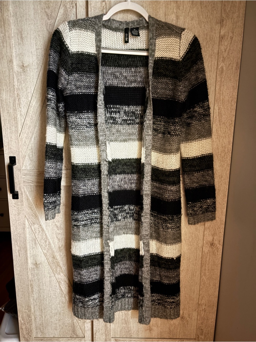 Ultra Flirt Long Striped Duster Cardigan | Medium